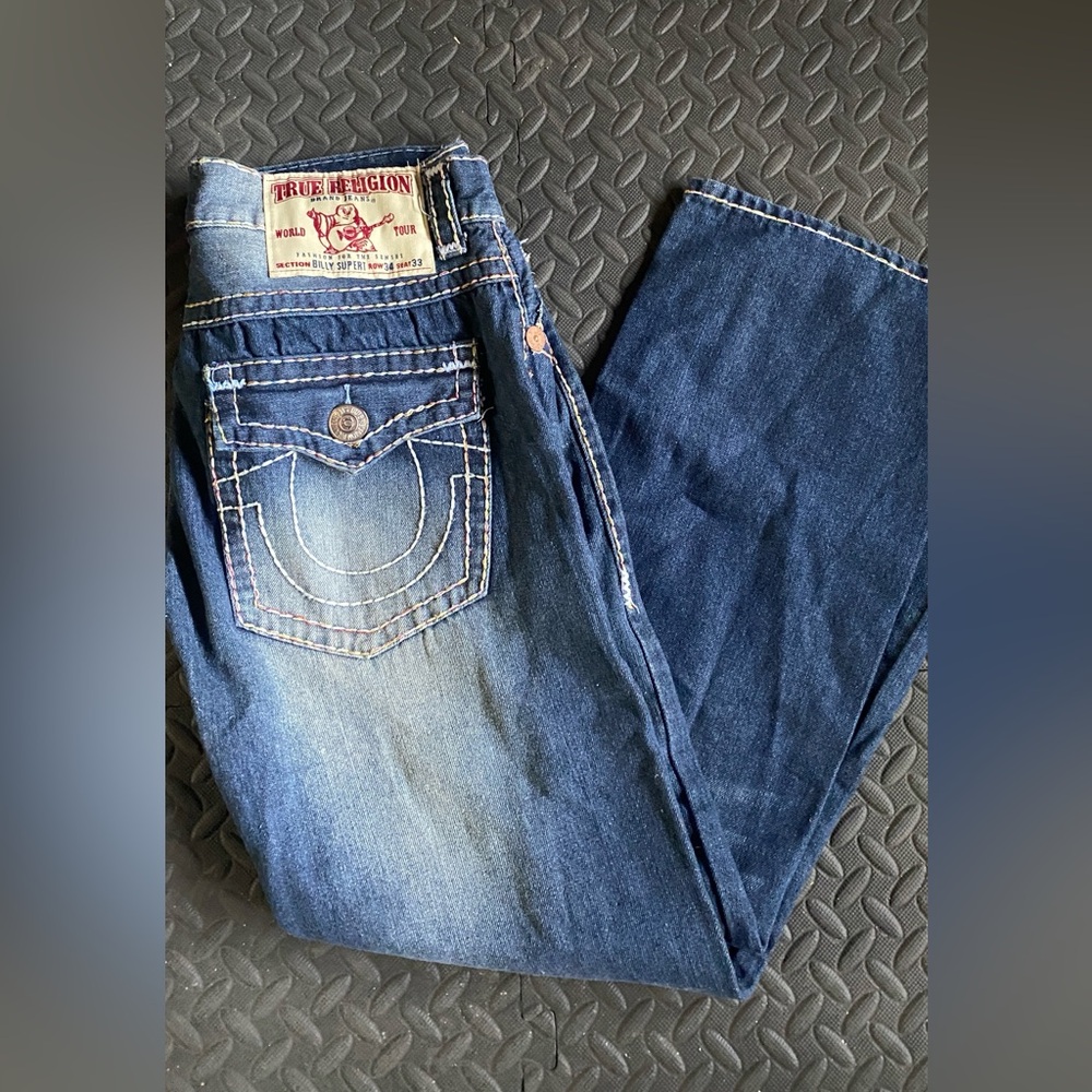 True Religion Blue Straight Jeans